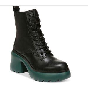 BAR lll Pelican Platform Lace Up Ankle Booties Green / Black Size 7.5